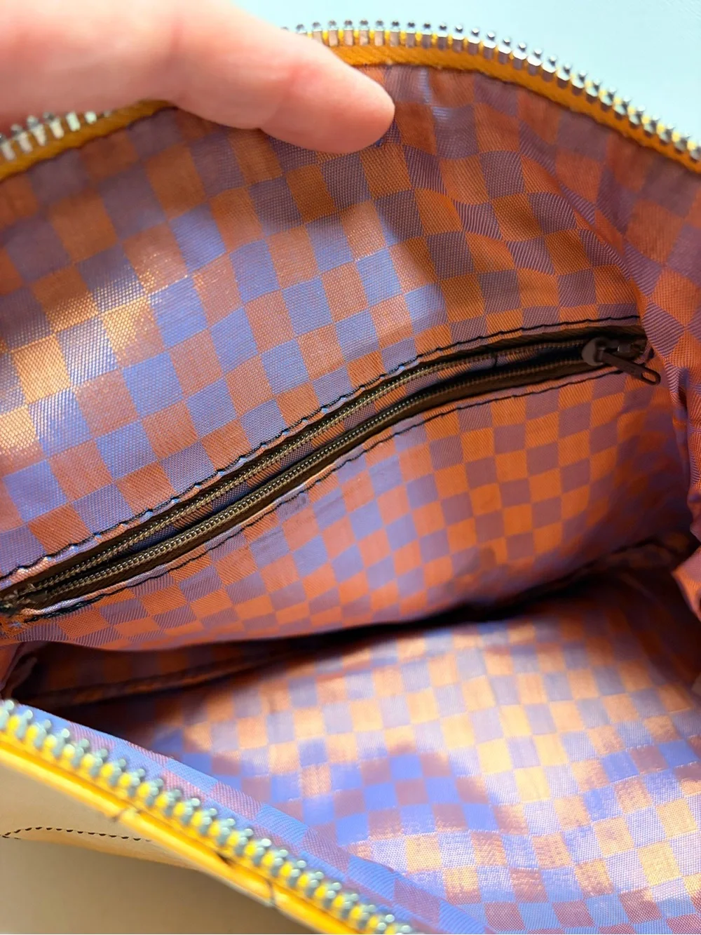Selepaulo Quilted Tan Leather Clutch Bag
